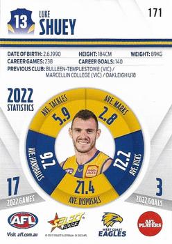 2023 Select AFL Footy Stars #171 Luke Shuey Back